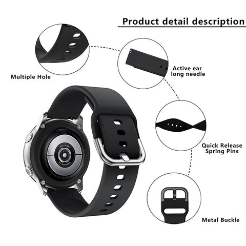 KALEBOL KLB-SXKGJ-001 20mm Adjustable Watch Strap Replacement Silicone Wrist Band