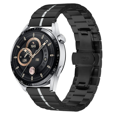 For Huawei Watch 3 / Watch 3 Pro Metal Watch Strap Stainless Steel Butterfly Buckle Wrist Band