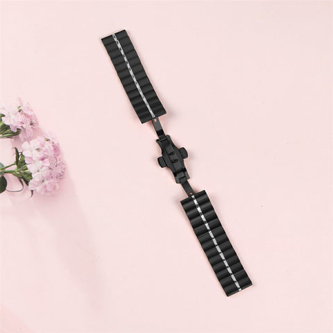 For Huawei Watch 3 / Watch 3 Pro Metal Watch Strap Stainless Steel Butterfly Buckle Wrist Band