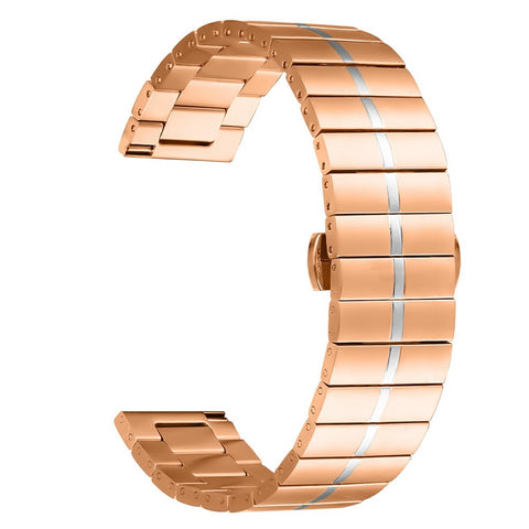 For Huawei Watch 3 / Watch 3 Pro Metal Watch Strap Stainless Steel Butterfly Buckle Wrist Band