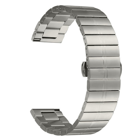 For Huawei Watch 3 / Watch 3 Pro Metal Watch Strap Stainless Steel Butterfly Buckle Wrist Band