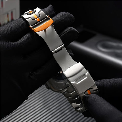 For Apple Watch Ultra 3 2 1 49mm / Series 11 10 46mm / 9 8 7 45mm / SE3 SE2 SE 6 5 4 44mm / 3 2 1 42mm Watch Strap Titanium