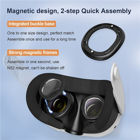 STARTRC GAMES For Meta Quest 3 VR Glasses Anti-Scratch Ring Lens (Myopic Diopter 6.0-7.0 / Astigmatism 0.5-2.0)