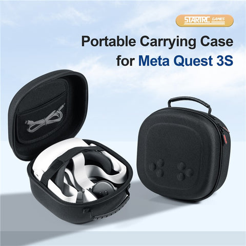 STARTRC GAMES For Meta Quest 3S / Quest 3 / Quest 2 Carrying Case Snowflake Cloth VR Headset Storage Bag