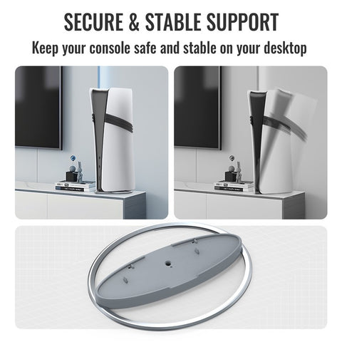 JYS JYS-P5216 Vertical Stand for Sony PlayStation 5 Pro / PlayStation 5 / PS5 Slim Game Console Round Base