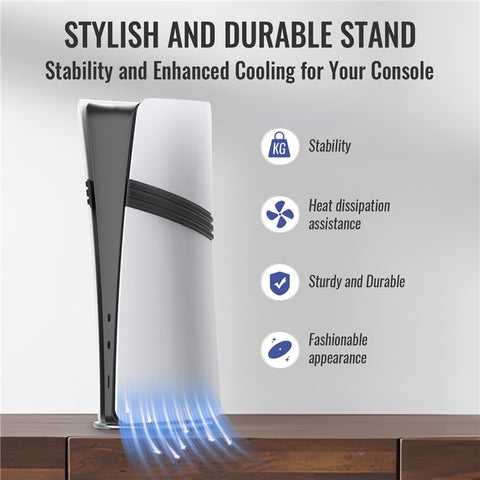 JYS JYS-P5216 Vertical Stand for Sony PlayStation 5 Pro / PlayStation 5 / PS5 Slim Game Console Round Base