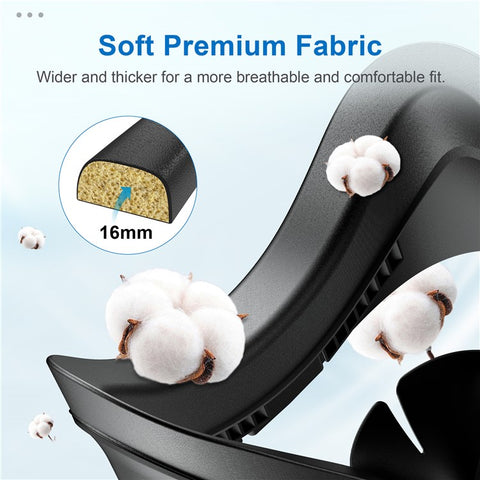 STARTRC GAMES For Meta Quest 3S VR Face Mask Leather  /  Lycra Foam Pad Breathable Face Cover