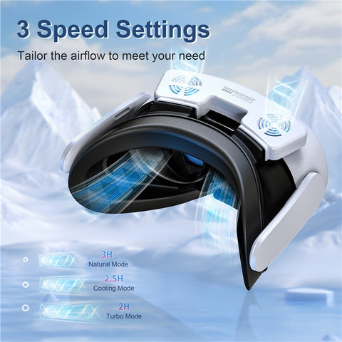 STARTRC GAMES For Meta Quest 3S VR Face Mask Magnetic Cooling Fan Leather  /  Lycra Foam Pad Breathable Face Cover