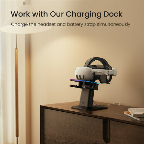 KIWI DESIGN Q31-SPCU For Meta Quest 3 / 3S Head Strap Cushion Foldable Comfort VR Headband Extended Battery Life