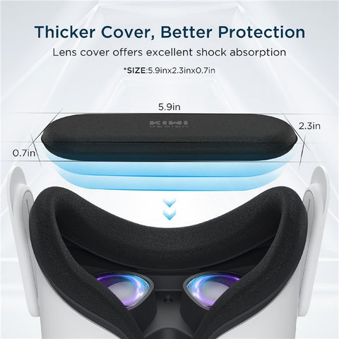KIWI DESIGN QP01 Lens Protector Pad For Meta Quest 3S / 3 / 2 / Apple Vision Pro VR Headsets Sunlight Dust Protection
