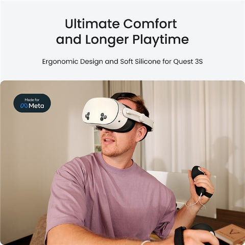 KIWI DESIGN F4 Q7-2P Silicone Facial Cover for Meta Quest 3S Sweat-Proof Immersive Light-Blocking