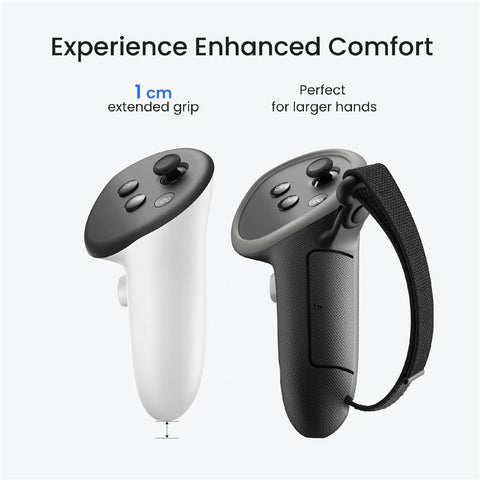 KIWI DESIGN G4 Pro QG06 1 Pair Controller Grips Protector For Meta Quest 3 / 3S Non-Slip Handle Silicone Cover