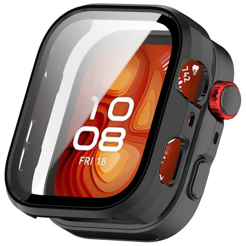 For Huawei Watch Fit 4 Pro Watch Case PC Frame Cover with Tempered Glass Screen Film