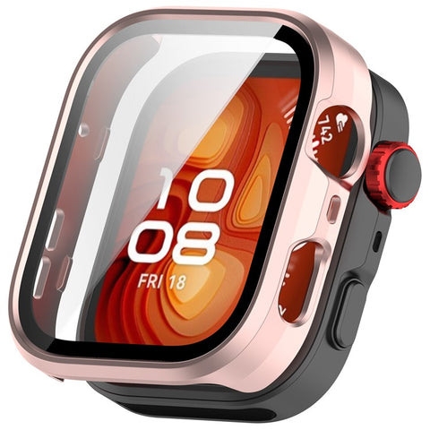 For Huawei Watch Fit 4 Pro Watch Case PC Frame Cover with Tempered Glass Screen Film
