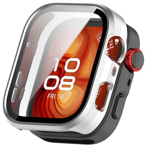 For Huawei Watch Fit 4 Pro Watch Case PC Frame Cover with Tempered Glass Screen Film