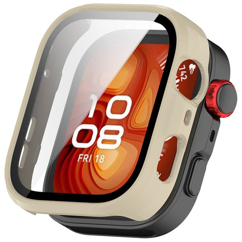 For Huawei Watch Fit 4 Pro Watch Case PC Frame Cover with Tempered Glass Screen Film