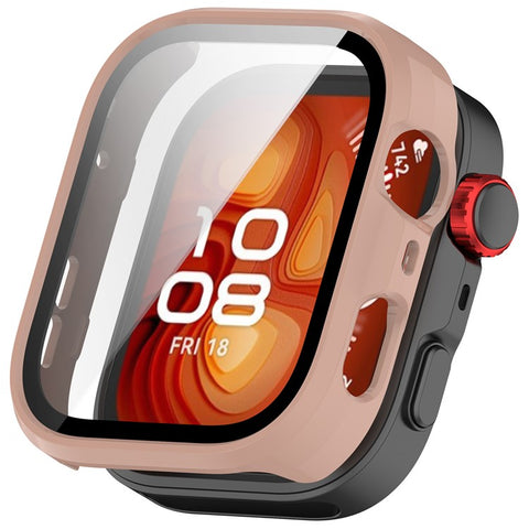 For Huawei Watch Fit 4 Pro Watch Case PC Frame Cover with Tempered Glass Screen Film