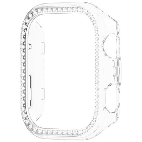 For Huawei Watch Fit 4 Clear Watch Case Rhinestone Decorative Hollow Design PC Watch Cover
