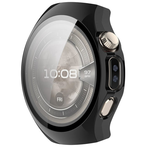 For Huawei Watch 5 42mm Watch Case PC Frame Cover with Tempered Glass Screen Film