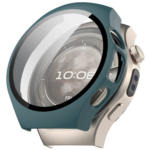 For Huawei Watch 5 42mm Watch Case PC Frame Cover with Tempered Glass Screen Film