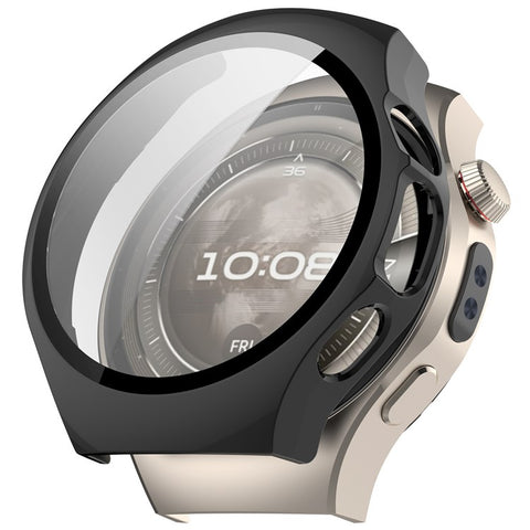 For Huawei Watch 5 46mm Watch Case PC Frame Cover with Tempered Glass Screen Film