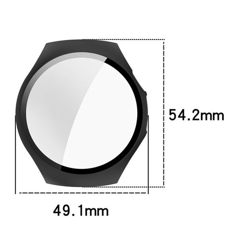 For Huawei Watch 5 46mm Watch Case PC Frame Cover with Tempered Glass Screen Film