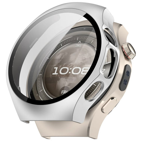 For Huawei Watch 5 46mm Watch Case PC Frame Cover with Tempered Glass Screen Film