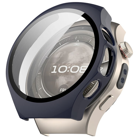 For Huawei Watch 5 46mm Watch Case PC Frame Cover with Tempered Glass Screen Film
