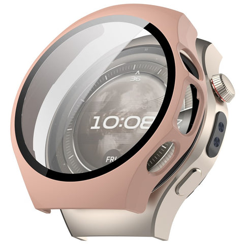 For Huawei Watch 5 46mm Watch Case PC Frame Cover with Tempered Glass Screen Film
