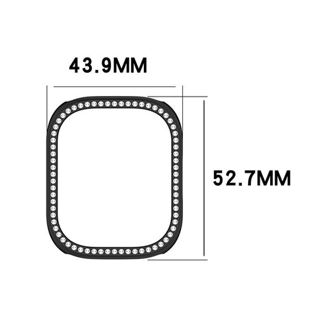 For Xiaomi Redmi Watch 5 Active Watch Case Rhinestone Decor Hollow Electroplating PC Watch Cover