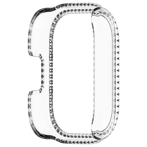 For Xiaomi Redmi Watch 5 Active Clear Watch Case Rhinestone Decorative Hollow Design PC Watch Cover