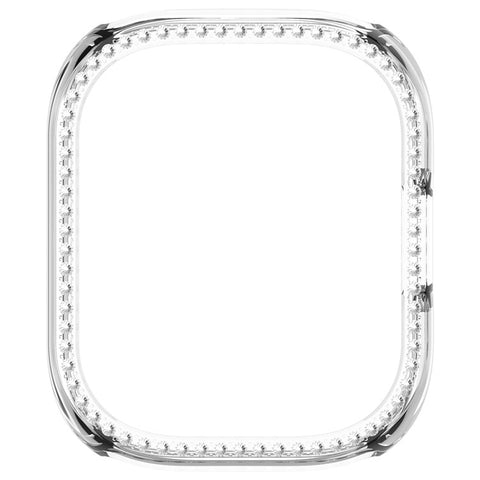 For Xiaomi Redmi Watch 5 Active Clear Watch Case Rhinestone Decorative Hollow Design PC Watch Cover