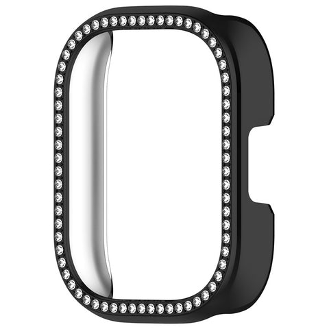 For Xiaomi Redmi Watch 5 Lite Watch Case Rhinestone Decor Hollow Electroplating PC Watch Cover