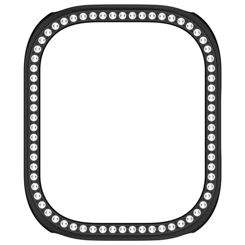 For Xiaomi Redmi Watch 5 Lite Watch Case Rhinestone Decor Hollow Electroplating PC Watch Cover