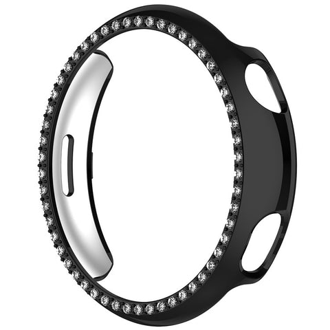 For vivo Watch 5 Watch Case Rhinestone Decor Hollow Electroplating PC Watch Cover