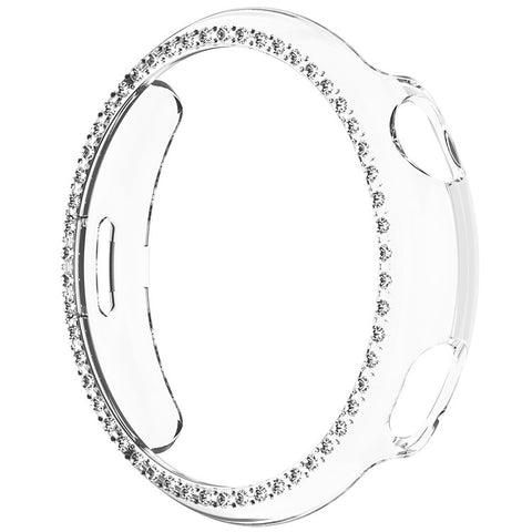 For vivo Watch 5 Clear Watch Case Rhinestone Decorative Hollow Design PC Watch Cover