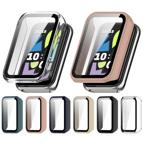 For Honor Band 10 Watch Case PC Frame Cover with Tempered Glass Screen Film