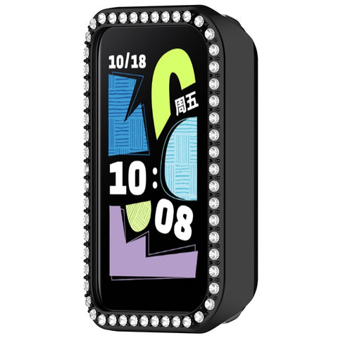 For Honor Band 10 Watch Case Rhinestone Decor Hollow Electroplating PC Watch Cover