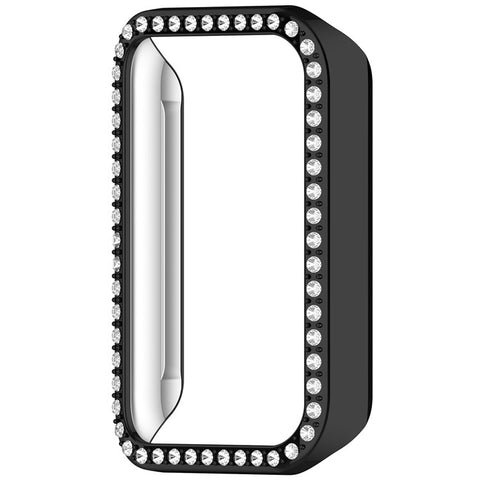 For Honor Band 10 Watch Case Rhinestone Decor Hollow Electroplating PC Watch Cover