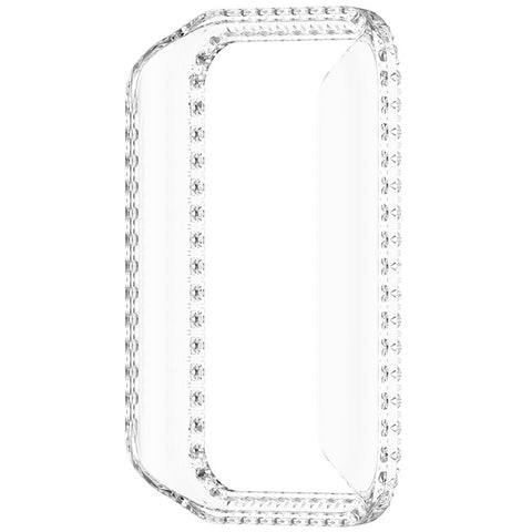 For Honor Band 10 Clear Watch Case Rhinestone Decorative Hollow Design PC Watch Cover