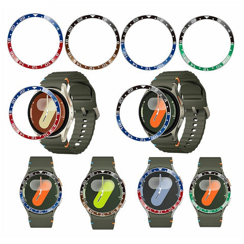 For Samsung Galaxy Watch 7 6 5 4 40mm Bezel Ring Aluminum Alloy Dual Color Protective Cover