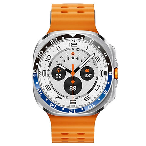 For Samsung Galaxy Watch Ultra 47mm Bezel Ring Aluminum Alloy Dual Color Protective Cover