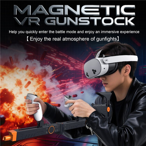 STARTRC GAMES For Meta Quest 3S  /  Quest 3 Magnetic VR Gunstock Enhanced Shooter Gaming Experience