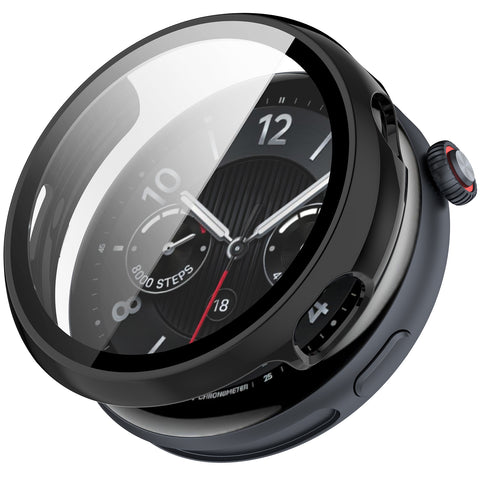 WANLONFENG For vivo Watch 5 Watch Case  PC Frame Cover with Tempered Glass Screen Protector