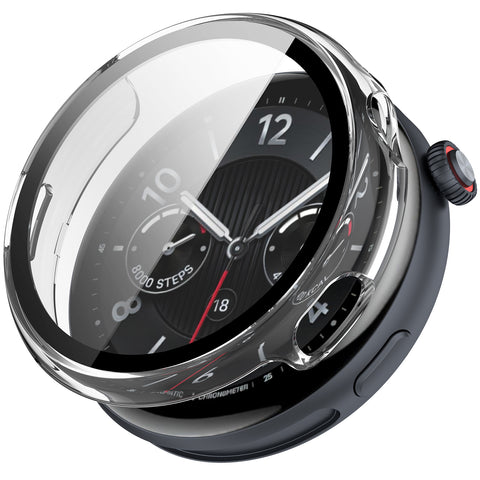 WANLONFENG For vivo Watch 5 Watch Case  PC Frame Cover with Tempered Glass Screen Protector
