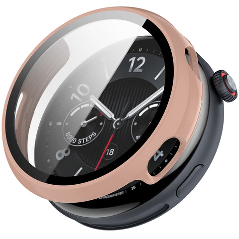 WANLONFENG For vivo Watch 5 Watch Case  PC Frame Cover with Tempered Glass Screen Protector