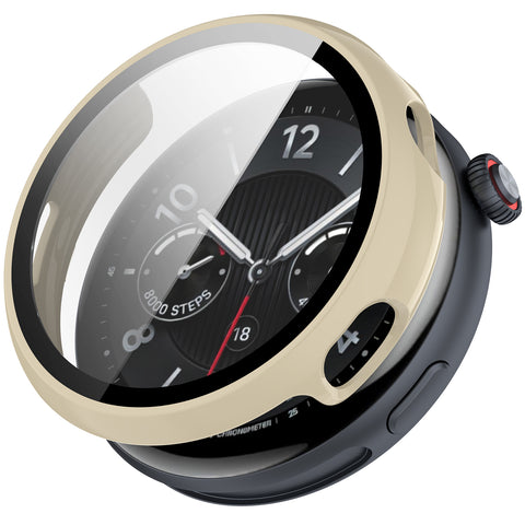 WANLONFENG For vivo Watch 5 Watch Case  PC Frame Cover with Tempered Glass Screen Protector
