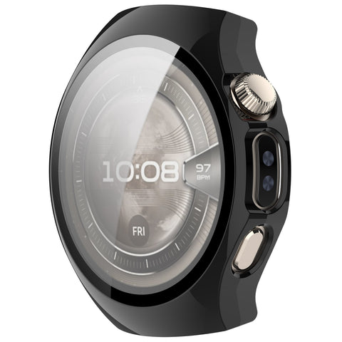 WANLONFENG For Huawei Watch 5 42mm Watch Case  PC Frame Cover with Tempered Glass Screen Protector