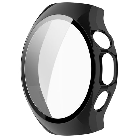 WANLONFENG For Huawei Watch 5 42mm Watch Case  PC Frame Cover with Tempered Glass Screen Protector