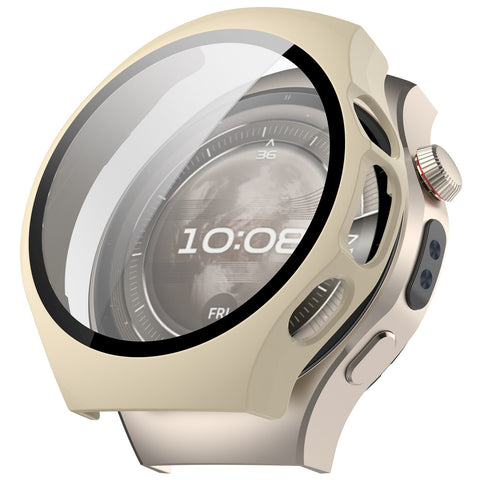 WANLONFENG For Huawei Watch 5 42mm Watch Case  PC Frame Cover with Tempered Glass Screen Protector